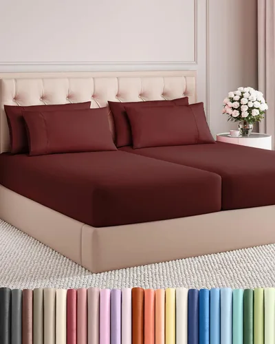 Vista 80 de Juego de sábanas Twin de 4 piezas - Cómodo, transpirable y refrescante - Juego de ropa de cama de lujo de hotel ultrasuave con bolsillos profundos