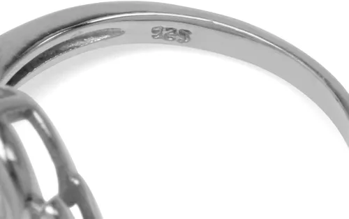 Vista 4 de Silvershake Anillo de plata de ley 925 con nudo celta triquetra de 0.394 x 0.276 in con forma de pera genuina para mujer