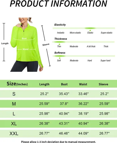 Vista 6 de Misyula - Camisetas de golf para mujer, con cremallera de 14, protección solar, secado rápido, tenis, correr, atletismo, entrenamiento
