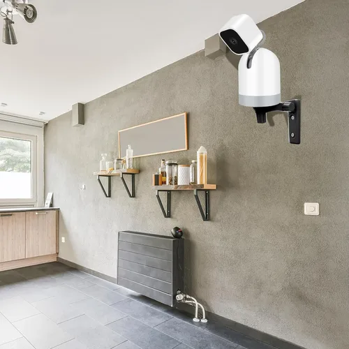 Vista 3 de Soporte de pared ajustable compatible con WYZE Cam Pan V3/V4/V2 Blink Mini cámara panorámica, rotación de ángulos de 180 grados para pared