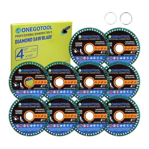 Vista 9 de Discos de corte indestructibles de 4-1/2 pulgadas para amoladora angular, ruedas de corte de 7/8" de diamante, herramienta de corte de metal, barra