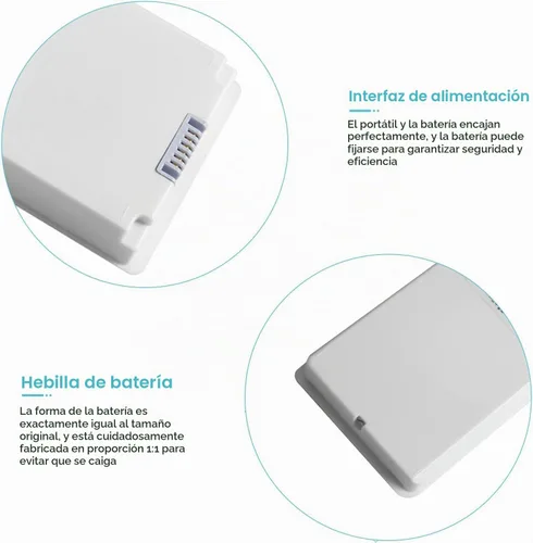 Vista 6 de Batería A1181 mejorada compatible con Apple MacBook A1185 de 13 pulgadas