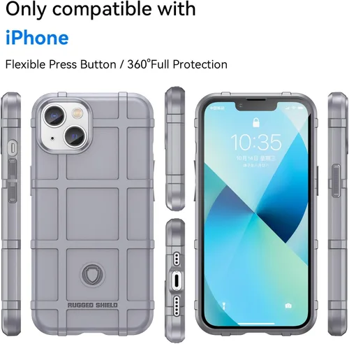 Vista 2 de Funda delgada para iPhone 13 Mini, resistente funda duradera con protección de grado militar a prueba de golpes y caídas y protección del lente