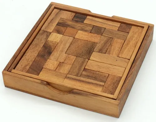 Vista 4 de Pentominoes sólidos - Rompecabezas de madera para cerebros
