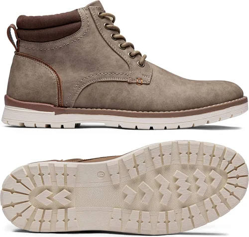 Vista 2 de Vostey - Botas de senderismo para hombre, de estilo casual, resistentes al agua, tipo chukka