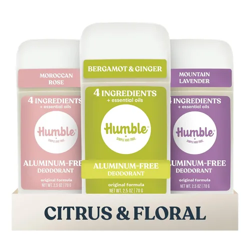 Vista 15 de Humble - Desodorante sin aluminio para mujeres y hombres, paquete variado, desodorante natural limpio y fresco en barra con aceites esenciales