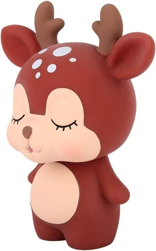 Vista 5 de Hucha de cerdito, bonita alcancía de ciervo, diseño de animales de dibujos animados, caja de dinero, innovadora caja de ahorro de dinero, decoración