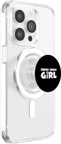 Vista 3 de Chow Chow Girl Funny Chow Chow Dog Lover PopSockets MagSafe PopGrip for iPhone