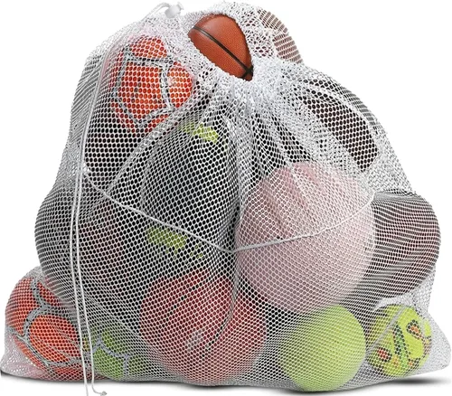 Vista 12 de Mesh Equipment Bag, Adjustable, Cord Closure, 32"x36" and 24”x36” Negro