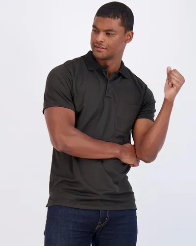 Vista 2 de Paquete de 3 Polo de manga corta para hombre, ajuste clásico, de secado rápido, cuello con bolsillo
