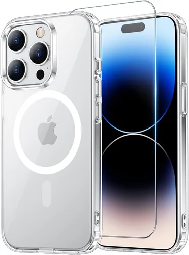 Vista 131 de Funda transparente para iPhone 11 con protector de pantalla, compatible con Magsafe, antiamarilleo, protección de grado militar, a prueba de golpes