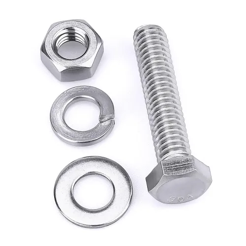 Vista 12 de (5 juegos) Kit de tornillos y tuercas hexagonales de 1/2-13 x 1-1/2 pulgadas, acero inoxidable 304 (18-8), totalmente roscado, arandelas planas