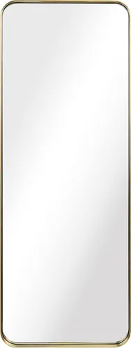 Vista 8 de Empire Art Direct Espejo de pared rectangular de acero inoxidable dorado ultra cepillado, espejo para baño, dormitorio, sala de estar, listo
