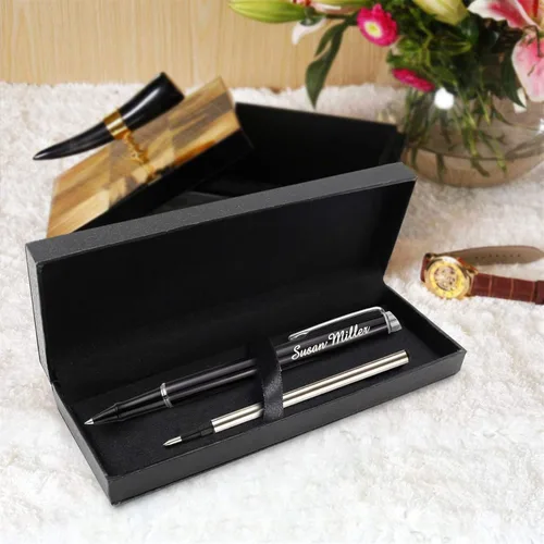 Vista 6 de Bolígrafos personalizados, bolígrafo grabado para hombres, bolígrafos de tinta de gel personalizados, bolígrafo de escritura regalo para graduación