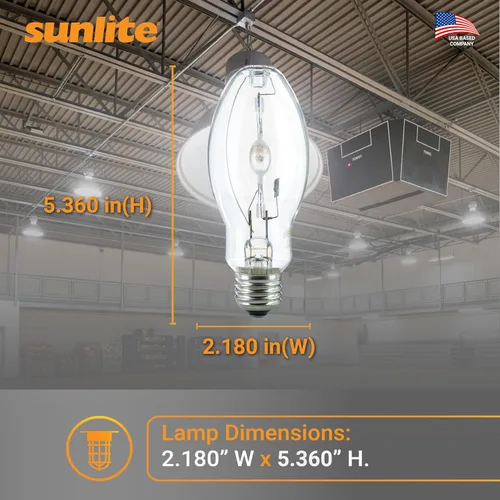 Vista 4 de Foco de halogenuros metálicos Sunlite, base mediana, MH100/U/MED, 100watts