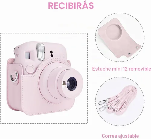 Vista 2 de Rieibi - Estuche para cámara compatible con Fuji Instax Mini 12 - Funda de transporte para cámara instantánea Fujifilm Instax Mini 12 - Funda mini