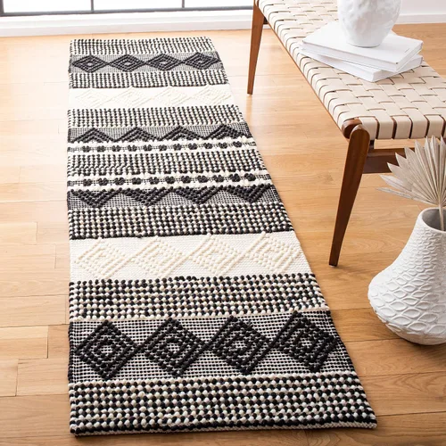 Vista 11 de SAFAVIEH Natura Collection - Alfombra decorativa de 2 x 3 pies, color beige y marfil, hecha a mano de lana tribal marroquí y algodón, ideal