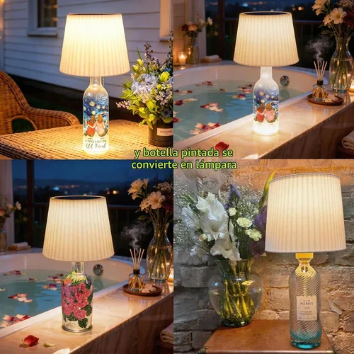 Vista 9 de Beautyard Lámparas solares de mesa para exteriores e interiores, regalos de Navidad, 3 modos de iluminación, 4000 mAh LED para cuidado de los ojos