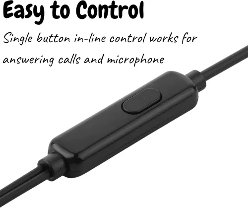 Vista 2 de Mr. Pen - Ear Bud con micrófono para escuela, 4.25 pies, conector de 0.138 in Wired Earphones, Earbuds, in Ear Headphones, Earbuds Wired with