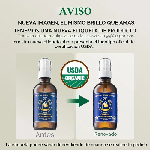 Vista 2 de Aceite corporal Ancient Greek Remedy - Aceite orgánico para después de la ducha para rostro y cuerpo hidratante para piel seca - Aceites