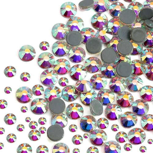 Vista 25 de Dowarm 1440 diamantes de imitación de cristal termofijos, cristales de fijación en caliente para ropa de manualidades, cristal de parte trasera