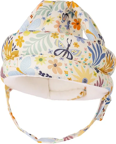 Vista 9 de Casco de seguridad para niños con protector de cabeza de bebé, anticolisión y ajustable, con cierre de para gatear, caminar y correr