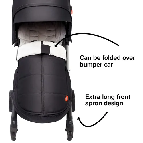 Vista 7 de Diono Saco para cochecito para todo tipo de clima, ajuste universal de bebé a niño pequeño con acolchado acogedor súper suave, resistente a la Negro