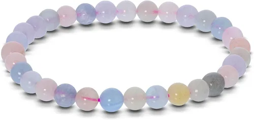 Vista 234 de Gem Avenue Handmade Round Bead Stretch Bracelet Unisex Natural Stone Beaded Jewelry for Men & Women, Elastic Wristband for Daily Wear