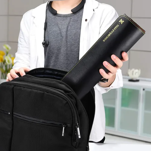 Vista 8 de Juego de tazas de cuero para dados, 5 tazas de dados negros + 25 dados + funda exclusiva de almacenamiento y transporte hecha de piel sintética