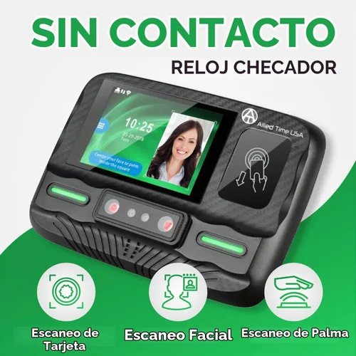 Vista 2 de Badge + Face + Palm Scan Time Reloj con informes en línea (modelo #CB4100)