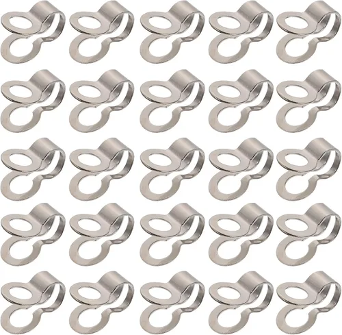 Vista 7 de EXCEART 125pcs Cadena de bola Pull Loop Conectores de ventilador de techo Lámpara Pull Loop Plata Conectores de cadena de acero inoxidable