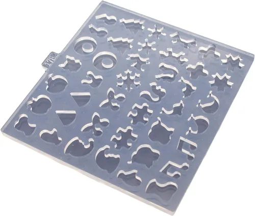 Vista 3 de 1 pieza de la serie de Navidad Mini Ear Studs árbol de Navidad/rompecabezas/notas musicales pendientes de resina molde de silicona, joyería DIY