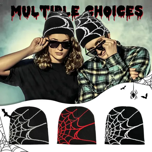 Vista 4 de Gorro de punto con orejas de gato para mujer, gorro de ganchillo con gorro de invierno a rayas, accesorios Y2K, gorros estilo gótico grunge