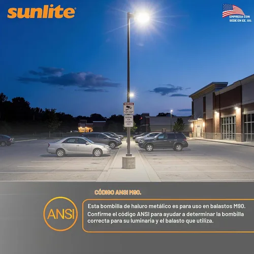 Vista 9 de Foco de halogenuros metálicos Sunlite, base mediana, MH100/U/MED, 100watts