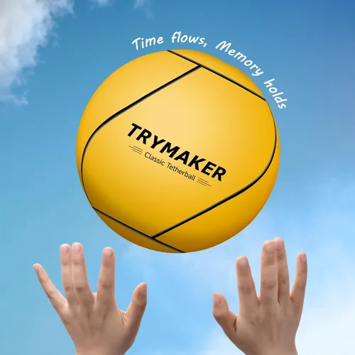 Vista 5 de Trymaker Tetherball - Juego de bolas de sujeción y cuerda de repuesto