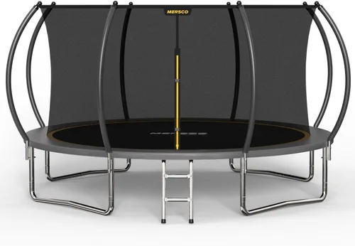 Vista 11 de Mersco Trampolín para exteriores de 10 pies, 12 pies, 14 pies, con recinto y escalera, cama elástica recreativa aprobada por ASTM para niños