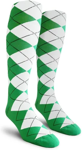 Vista 27 de Golf Knickers Calcetines Coloridos de Algodón Argyle hasta la Rodilla para Hombres, Mujeres y Jóvenes (AA-ZZ)