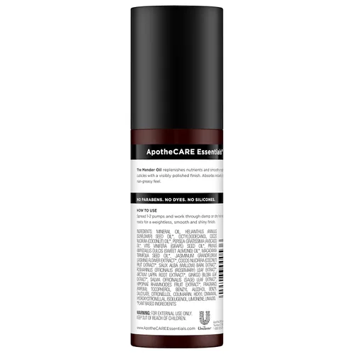 Vista 2 de ApotheCARE Essentials The Mender Aceite reparador del cabello, leche de coco, jazmín blanco, vitamina E, 4 onzas