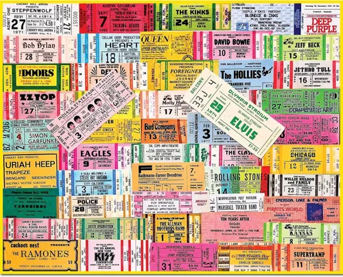 Vista 2 de White Mountain Puzzles - Entradas para conciertos - Rompecabezas de 1000 piezas