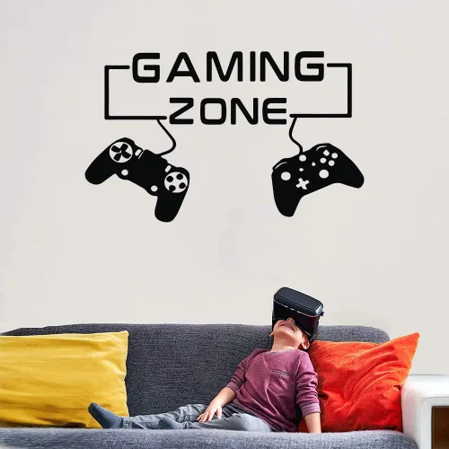 Vista 2 de fanquare Calcomanías de pared para control de juegos, calcomanías de pared para niños, decoración de pared para niños, dormitorio, sala de estar