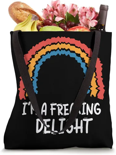 Vista 4 de I'm A Freaking Delight - Bolsa de mano con frase sarcástica divertida