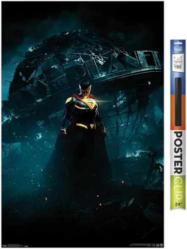 Vista 11 de Trends International DC Comics VIdeo Game - Injustice: Gods Among Us 2 - Póster de pared de Superman Key Art, 22.375 x 34 pulgadas, versión Versión