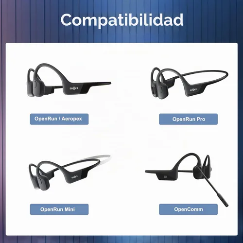 Vista 2 de Paquete de 2 cables de carga para Shokz Aeropex/OpenRun, OpenRun Pro, OpenRun Mini y OpenComm 2/UC, para cable de carga Aftershokz, cable USB
