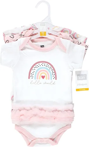 Vista 191 de Hudson Baby baby-girls Cotton Bodysuits 3-pack