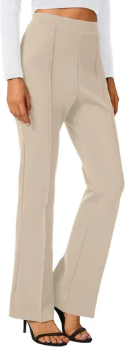 Vista 33 de Urban CoCo Pantalones de trabajo elásticos con corte de bota, pantalones de yoga pequeños para oficina casual