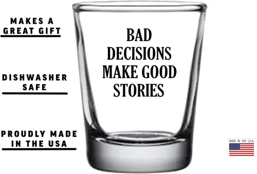Vista 7 de Rogue River Tactical Sarcastic Funny I Don't Get Drunk I Get Awesome, Bad Decisions Make Good Stories - Juego de regalo de vasos de chupito, idea