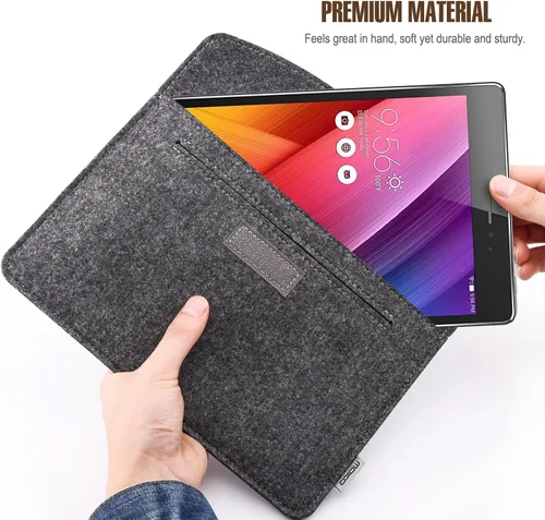 Vista 5 de MoKo Bolsa de 7-8 Pulgadas, Funda Protectora de Feltro para Tablet Portátil Compatible con iPad Mini (A17 Pro) 8.3" 2024, iPad Mini 6/5/4/3/2/1, Gris