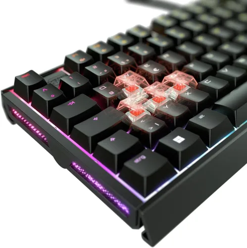 Vista 2 de CHERRY XTRFY Teclado mecánico para juegos MX 3.1 con cable Nuevos interruptores MX2A (negro, MX2A marrón)