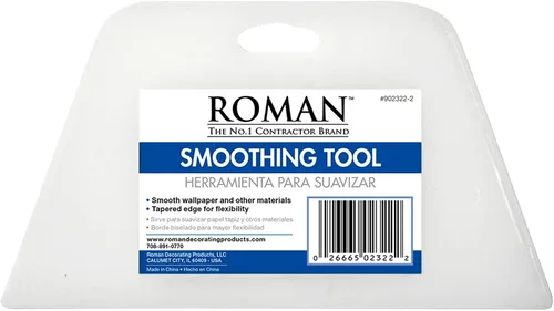 Vista 5 de Roman Products 11015 E-Z - Ayudante de papel tapiz para colgar + activador prepegado y herramienta de alisado de papel tapiz de ROMAN para mejoras