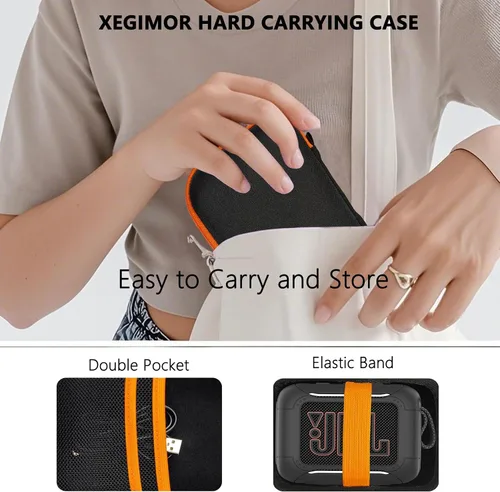 Vista 4 de Funda de silicona y funda rígida para altavoz Bluetooth JBL Go 5 Negro
